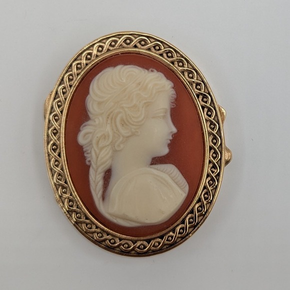 Estee Lauder Other - Vintage Estee Lauder Youth-Dew Solid Perfume Cameo Compact Gold Tone Collectible